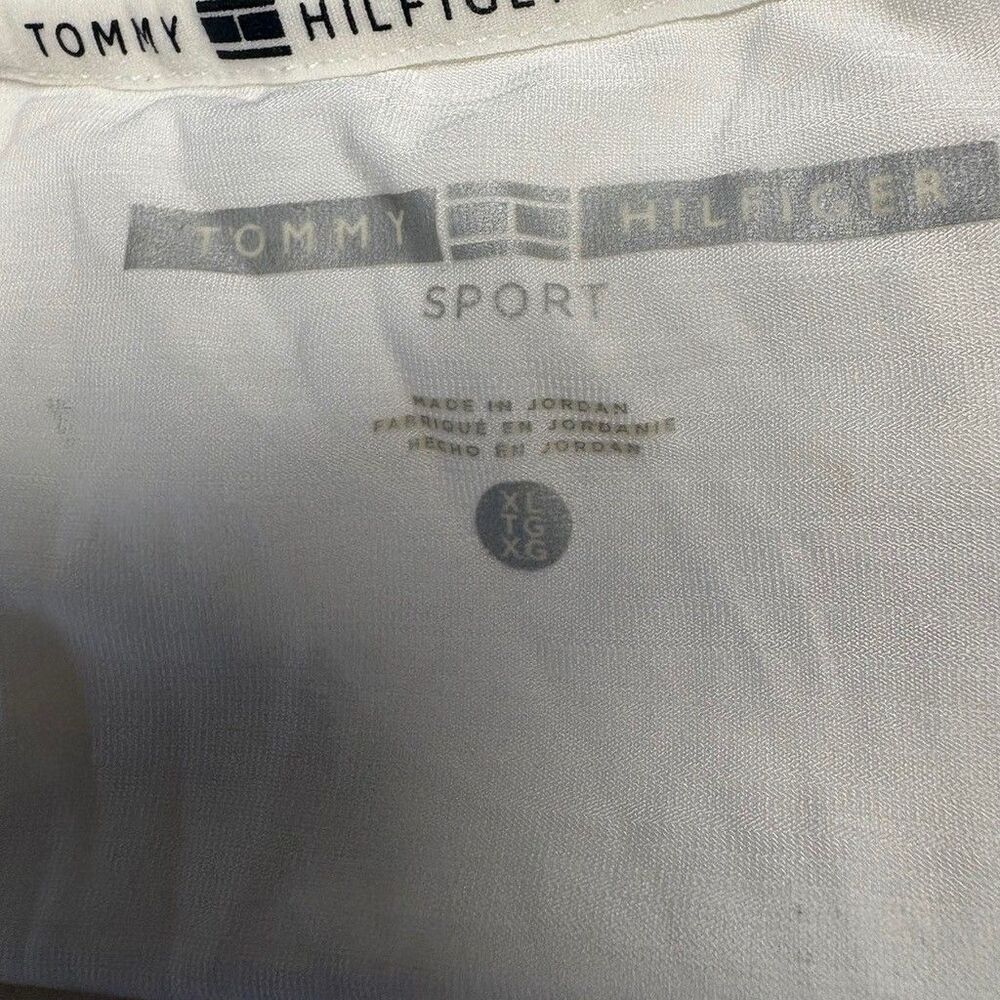 Tommy Hilfiger Sport Hoodie Womens XL White Lightweight Long Sleeve Pullover - Picture 7 of 8